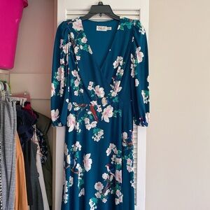 Floral Teal Dress